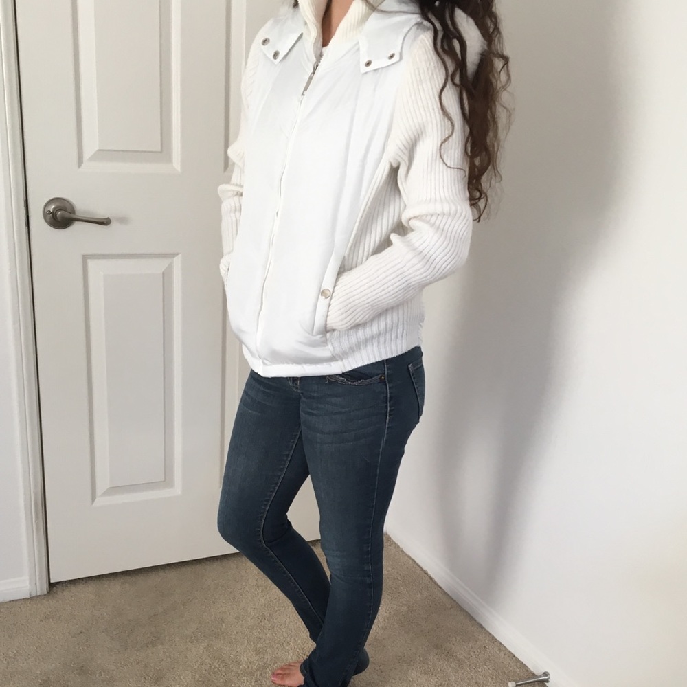 White fur jacket